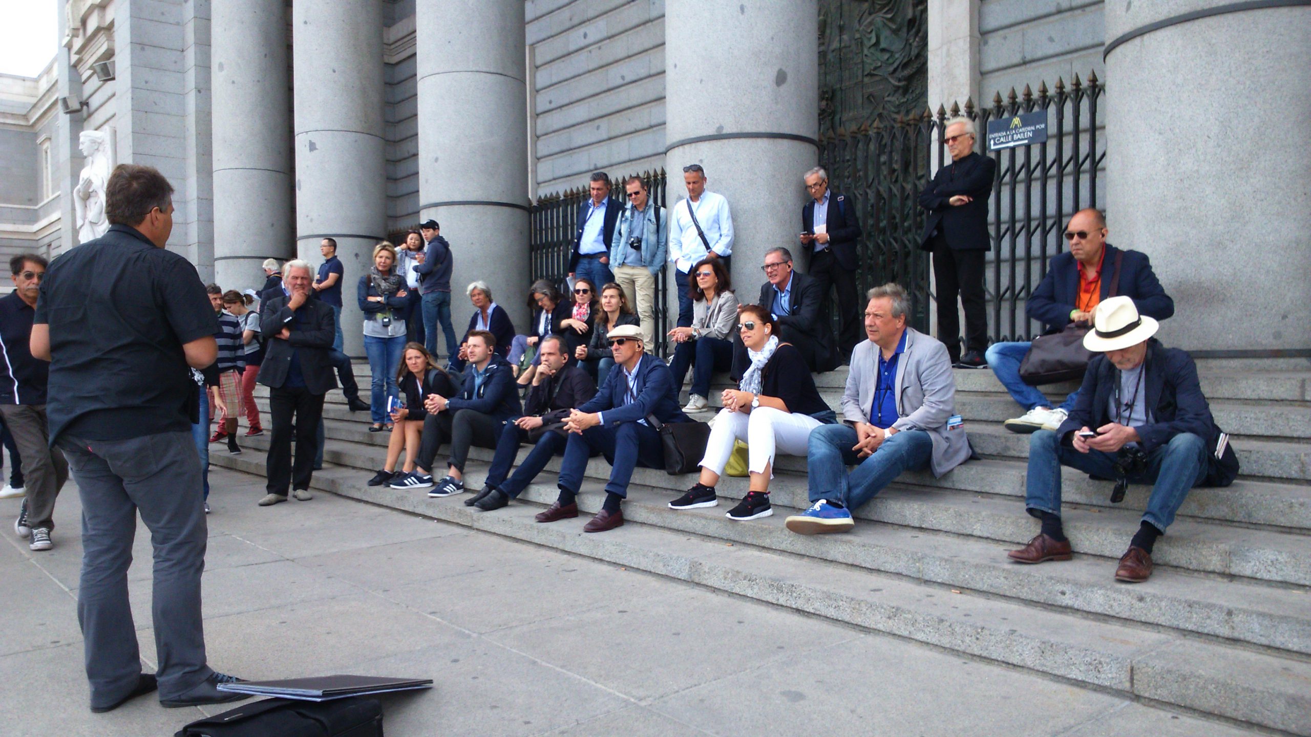 People sitting on steps