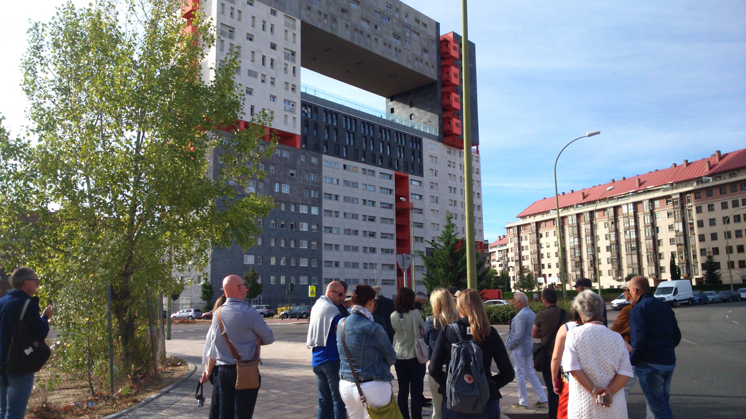 Group of people in front of a building