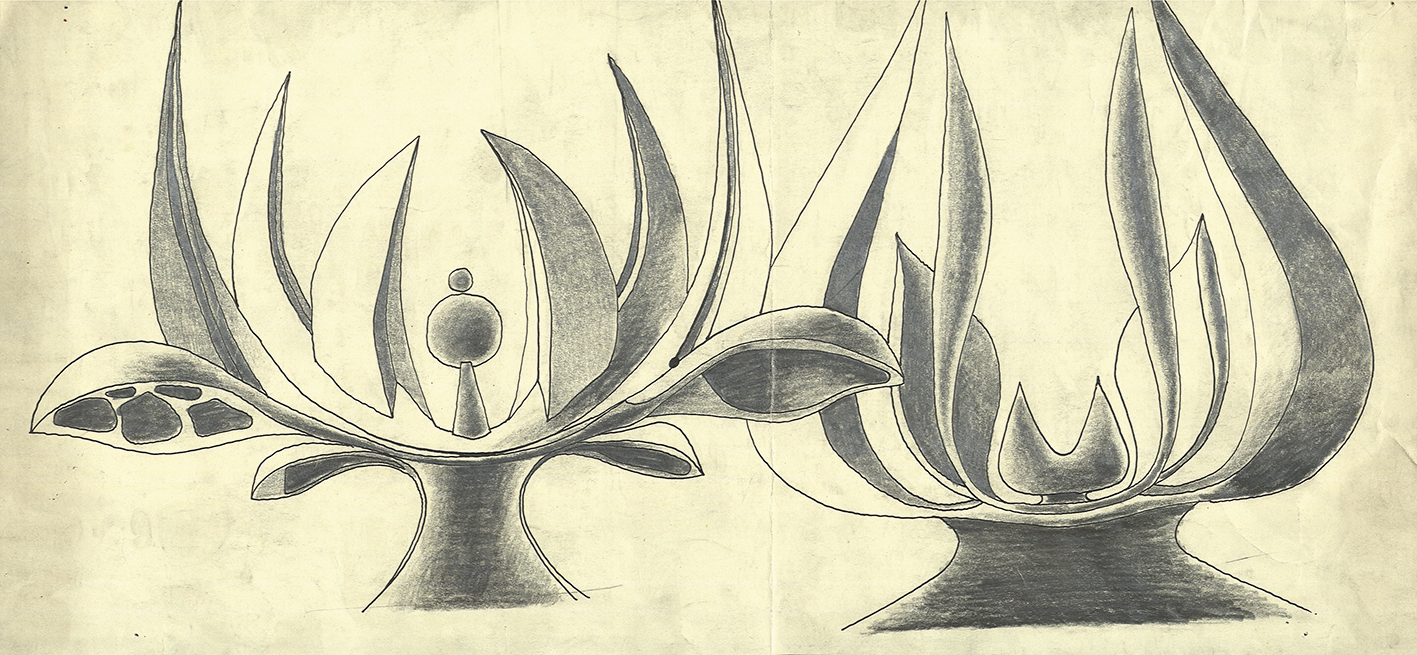 Drawing of Jasenovac monument