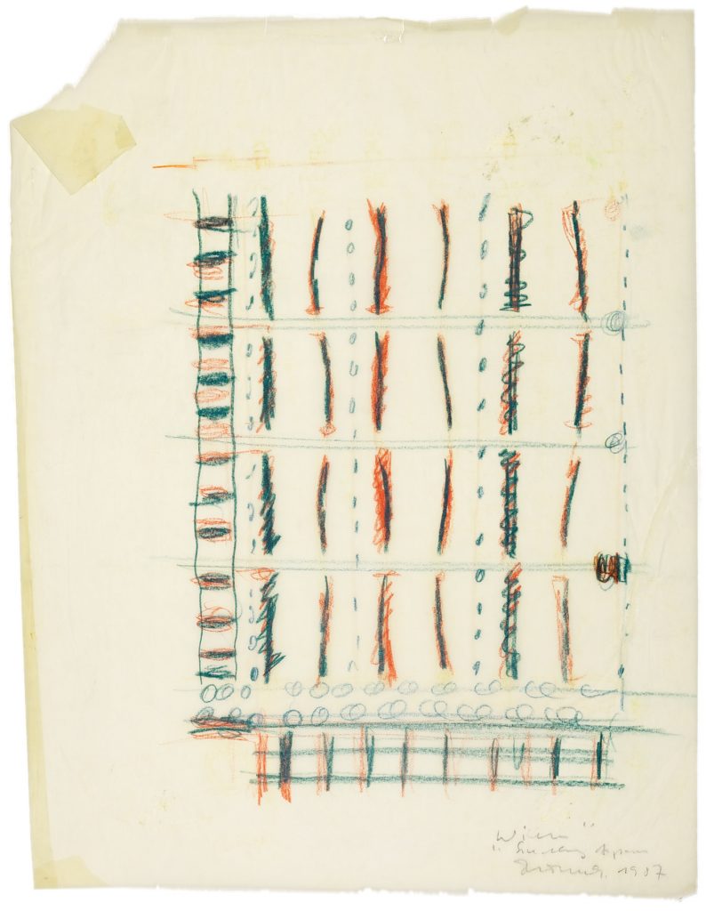 Architectural sketch Pilotengasse housing development