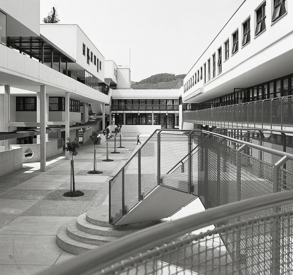 Courtyard in housing complex