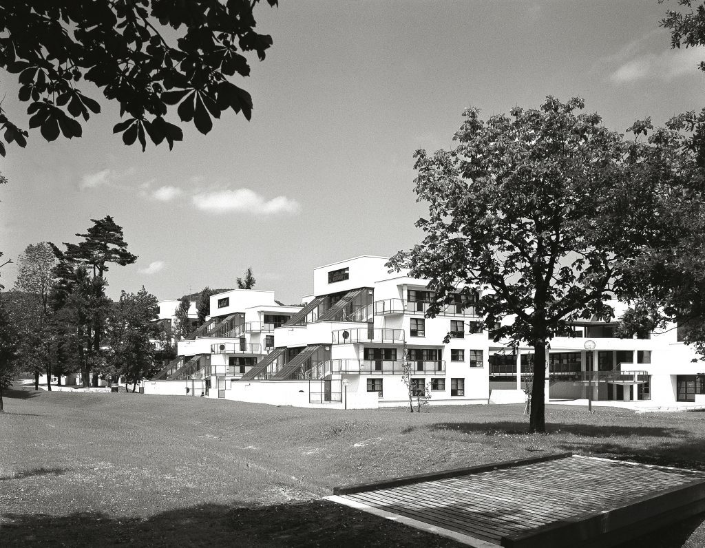 Housing complex in park