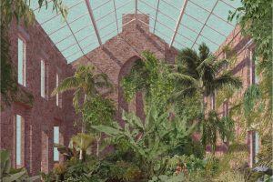 Internal courtyard with plants