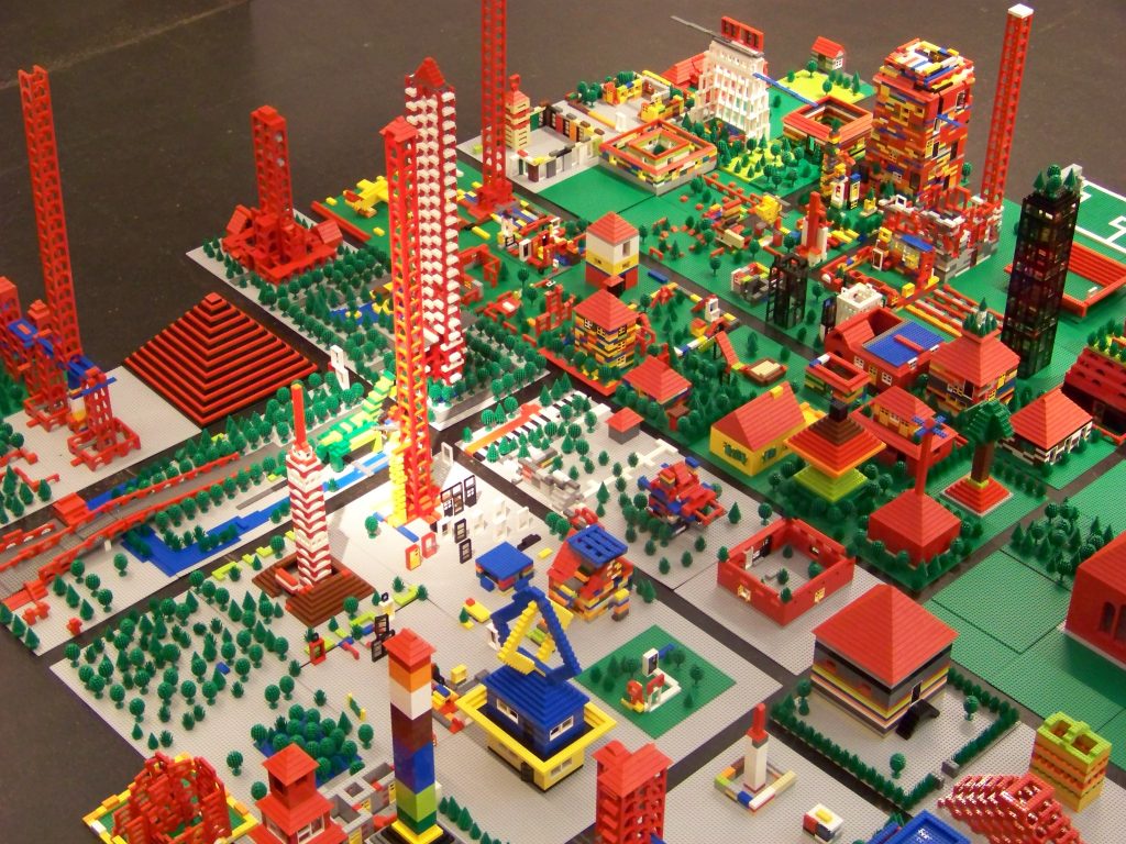 Legostadt von oben