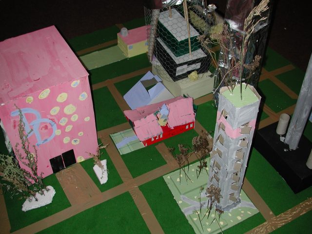 selbstgebaute Modellstadt