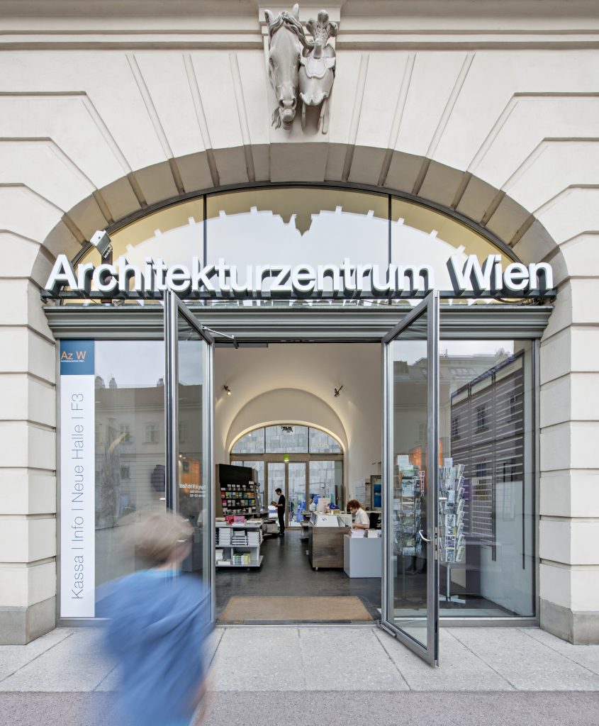 Open entrance door to the Museum