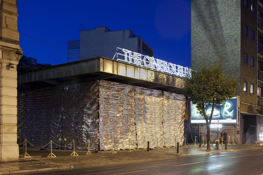 Photo of building at night