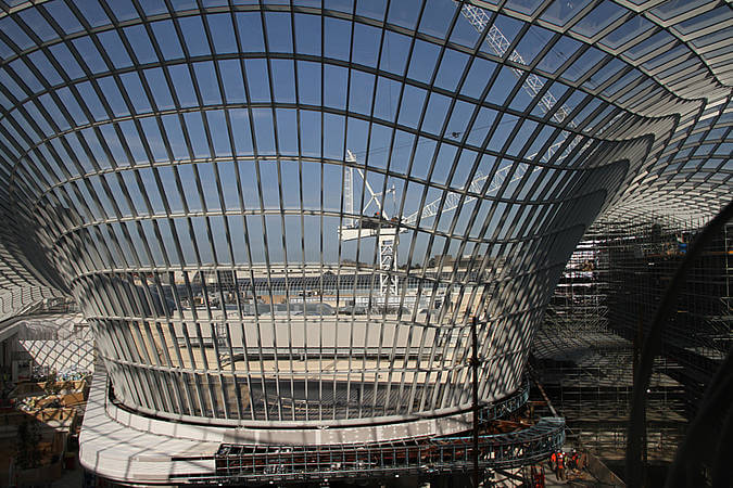 Steel and glas roof