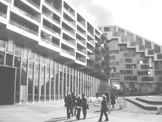 Group of people in front of a building