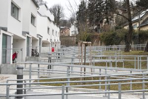 Barrierefreier Zugang zu Reihenhausanlage
