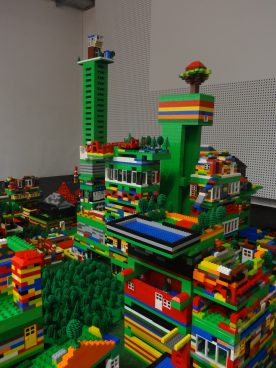 Lego towers and landscapes