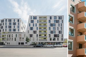 2 exterior views of buildings