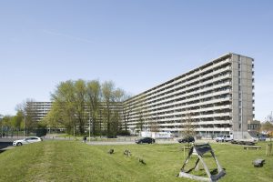 Housing estate with surrounding park