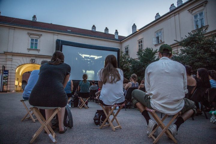 Open-air film screening