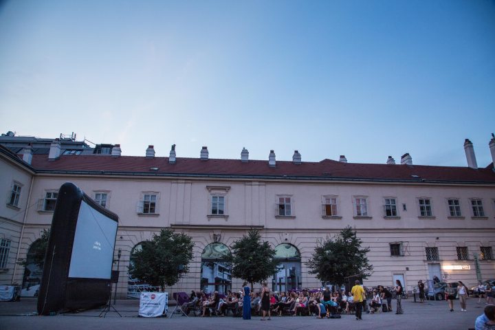 Open-air film screening
