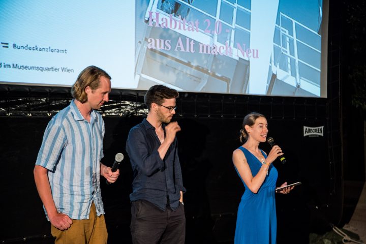 Open-air film screening