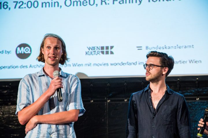 Open-air film screening