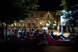 Open-air film screening