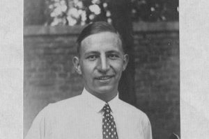 black/white portrait of a young man