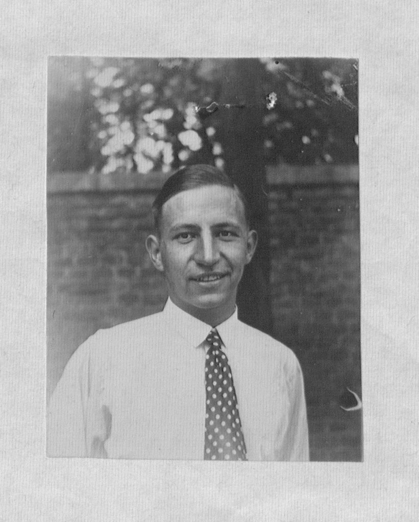 black/white portrait of a young man