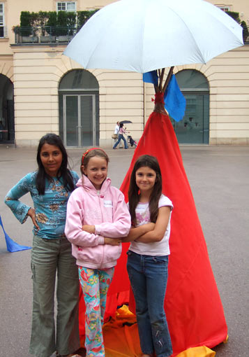 Die three owners and constructors Nadine, Alexandra and Jaqueline