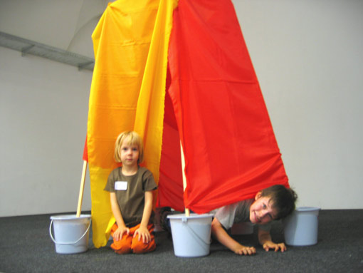 Susi and Jakob in the 'Mittagssternzelt'