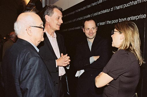 Friedrich Achleitner, Jean Stock, Volker Dienst und Lilli Hollein