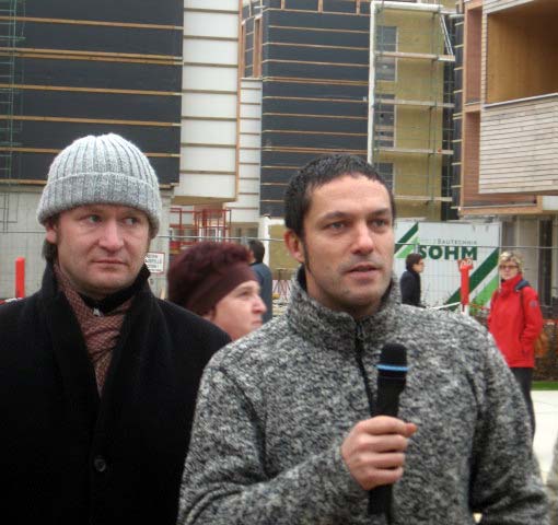 Thomas Weber, Dietrich/Untertrifaller Architekten (re.), Johannes Zeininger (li.)