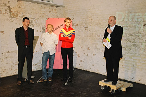 Igor Kovacevic (CCEA), Burkhard Schelischansky (Young Blood Austria), Fabian Wallmüller (Young Blood Austria) and Dietmar Steiner, Direktor Az W