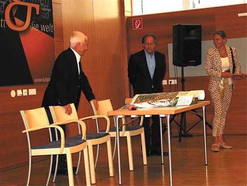 Ludwig Zack (Präsident Kolping Österreich), Otto Häuselmayer, Marion Kuzmany im Kolpinghaus Gemeinsam Leben (Otto Häuselmayer, 2008)