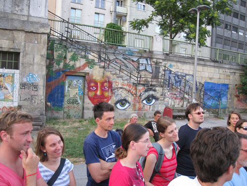 Fotos von der Sonderführung entlang des Donaukanals, Rahmenprogramm der XVIII. Internationalen AIDS-Konferenz in Wien.
