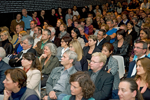 The opening of the exhibition "JapanLisztRaiding_zehn neue häuser", Sep. 10 2010
