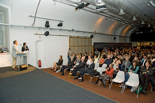 The opening of the exhibition "JapanLisztRaiding_zehn neue häuser", Sep. 10 2010