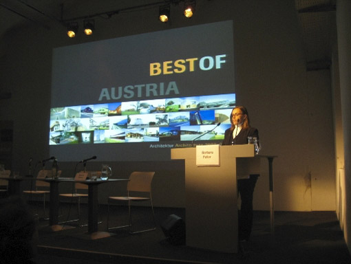 Die Buchpräsentation „Best of Austria. Architektur Architecture 2008_2009" am 8. September 2010