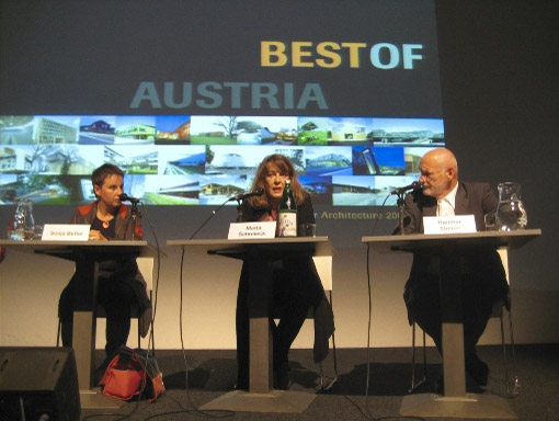 Die Buchpräsentation „Best of Austria. Architektur Architecture 2008_2009" am 8. September 2010