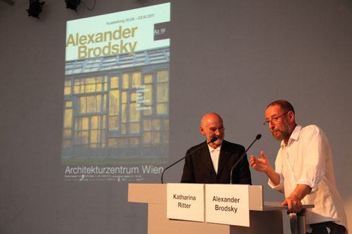 Opening of the exhibtion 'Alexander Brodsky. It still amazes me that I became an architect.', June 29 2011 at the Architekturzentrum Wien-