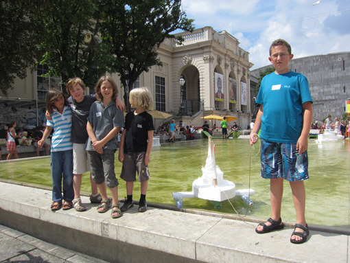 Photos taken during the workshop 'Floating Houses', August 4. + 5. 2011 at the Architekturzentrum Wien.