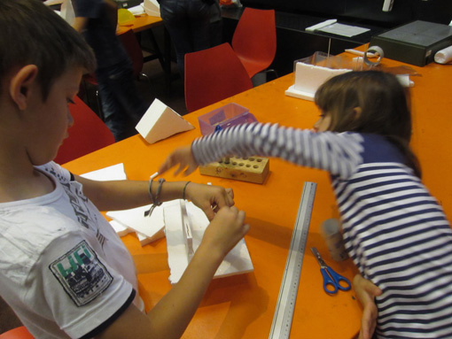 Photos taken during the workshop 'Floating Houses', August 8. + 9. 2011 at the Architekturzentrum Wien.