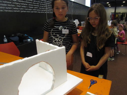 Photos taken during the workshop 'Floating Houses', August 8. + 9. 2011 at the Architekturzentrum Wien.