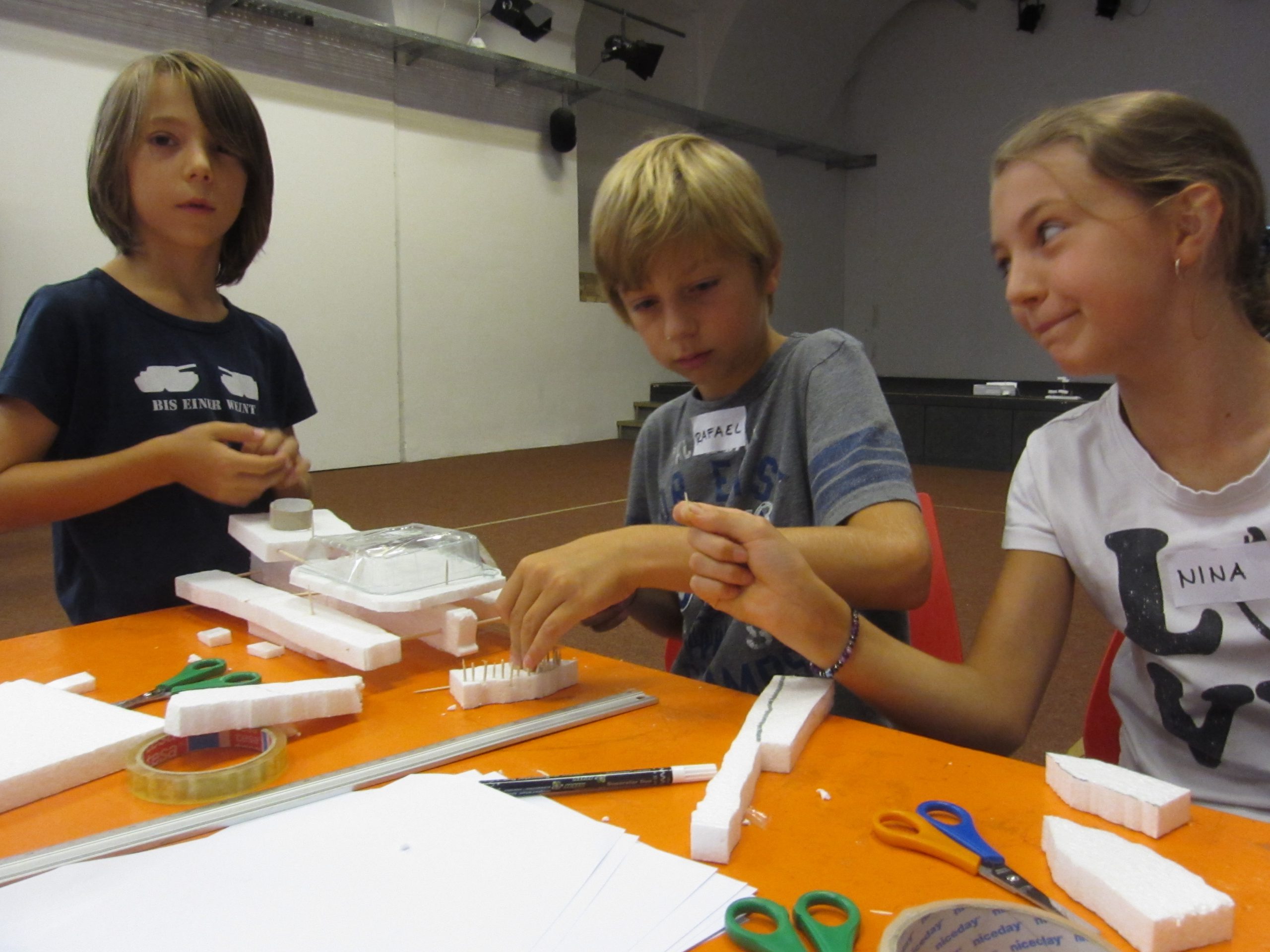 Photos taken during the workshop 'Floating Houses', August 11. + 12. 2011 at the Architekturzentrum Wien.