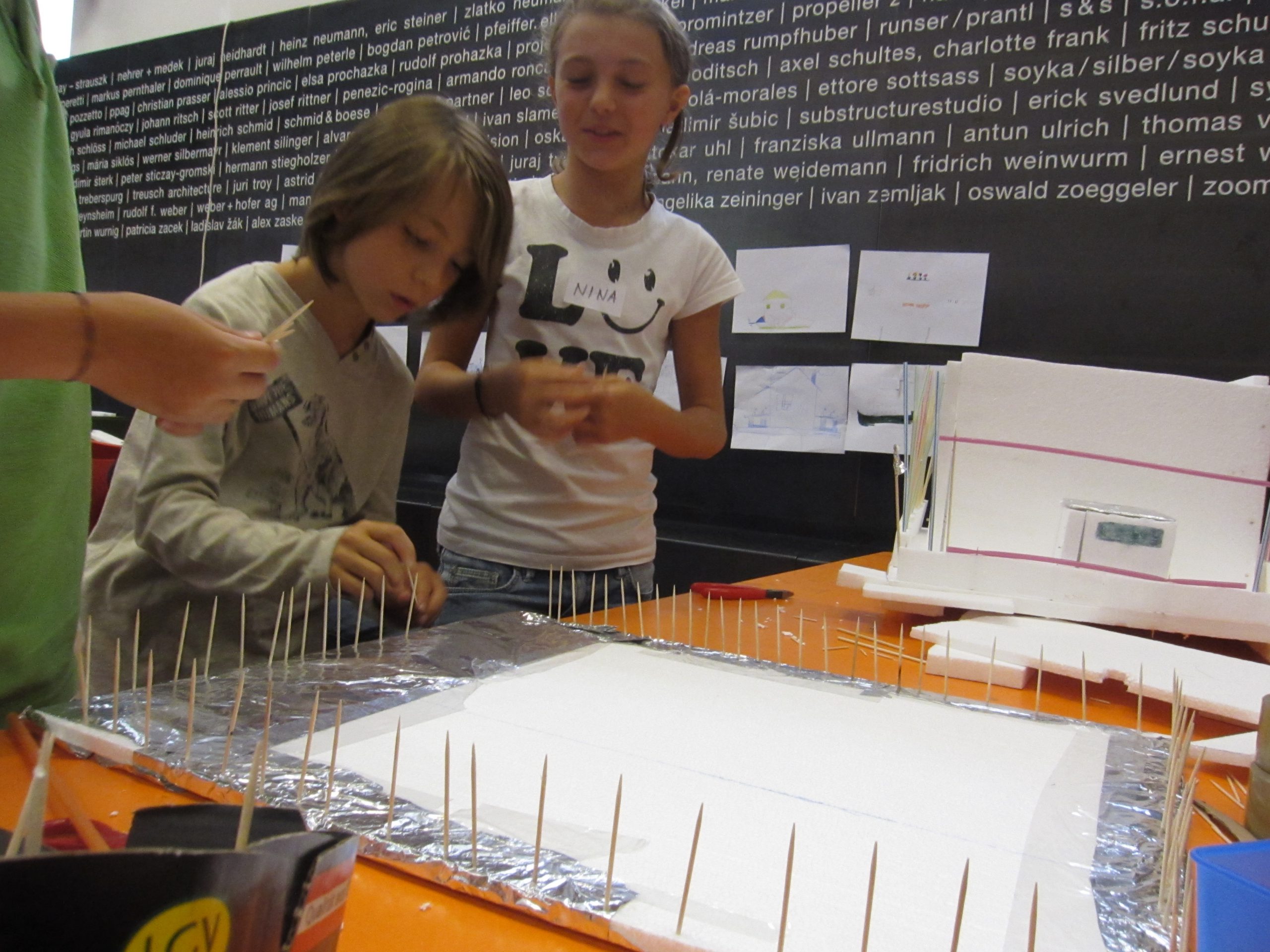 Photos taken during the workshop 'Floating Houses', August 11. + 12. 2011 at the Architekturzentrum Wien.
