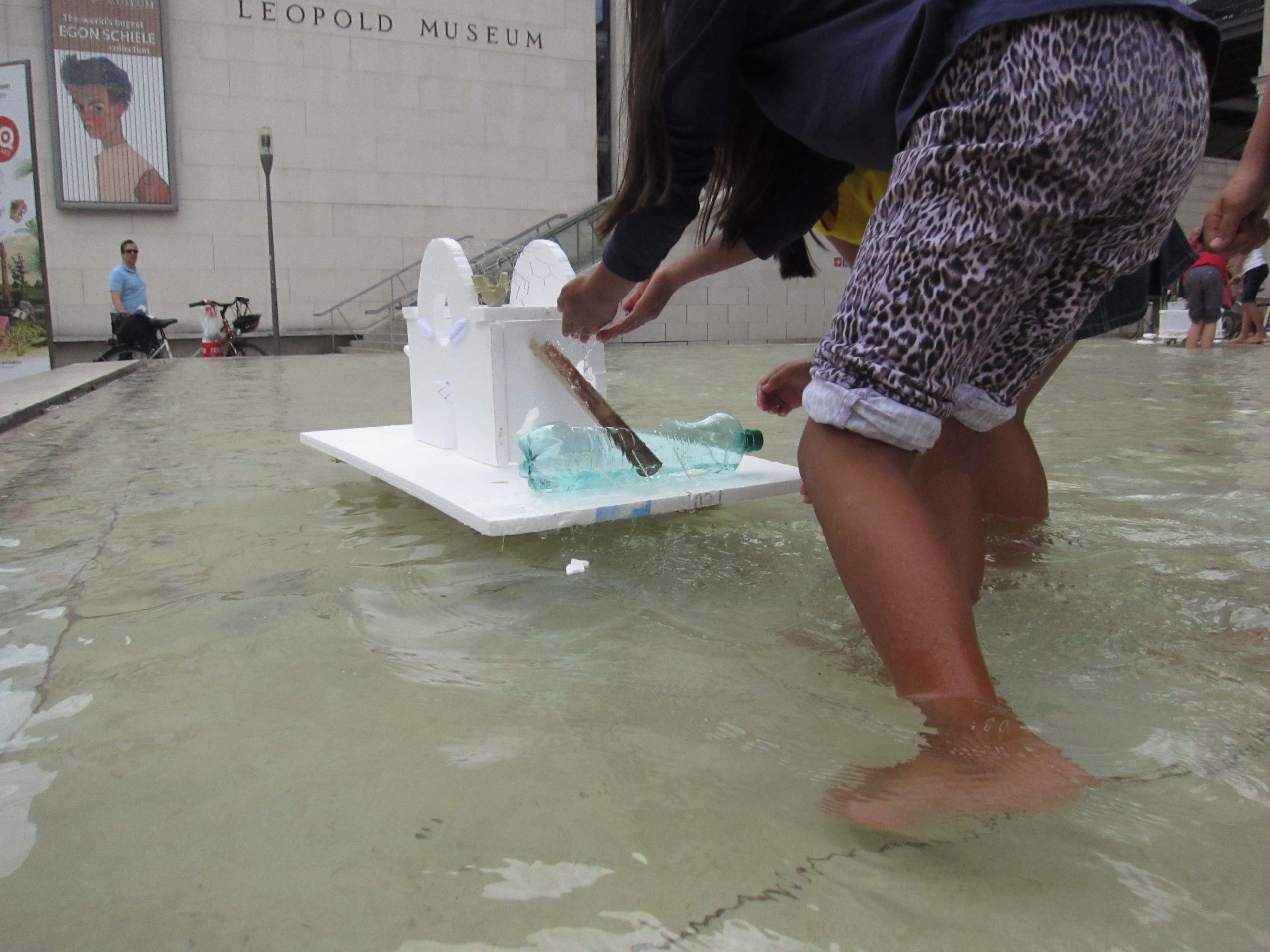 Photos taken during the workshop 'Floating Houses', August 11. + 12. 2011 at the Architekturzentrum Wien.