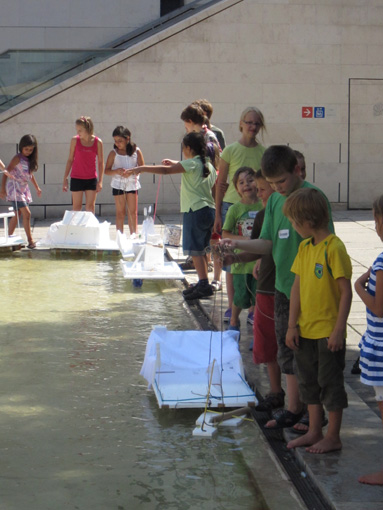 Photos taken during the workshop 'Floating Houses', August 11. + 12. 2011 at the Architekturzentrum Wien.