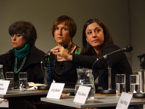 Photos taken during the symposium "urbanRESET", a cooperation by the faculty for urban development at Vienna University of Technology with the Az W, November 30, 2011 at the Architekturzentrum Wien.