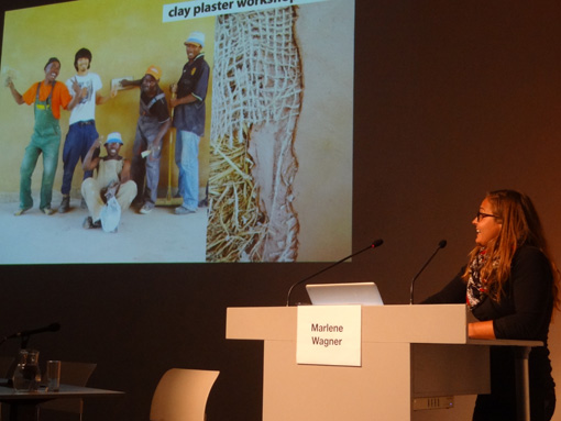 The event "s2arch. social and sustainable architecture", May 14, 2014 at the Architekturzentrum Wien.
