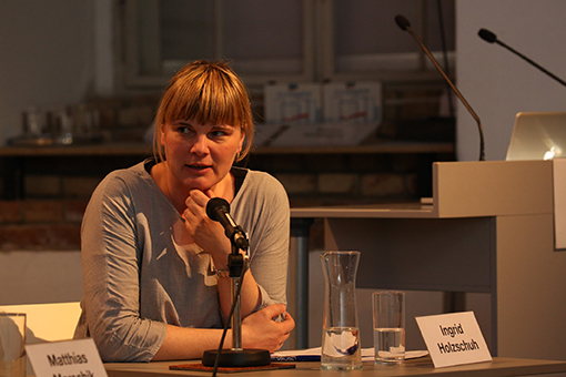 Ingrid Holzschuh, curator of the exhibition
