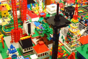 Bunte Lego Gebäude