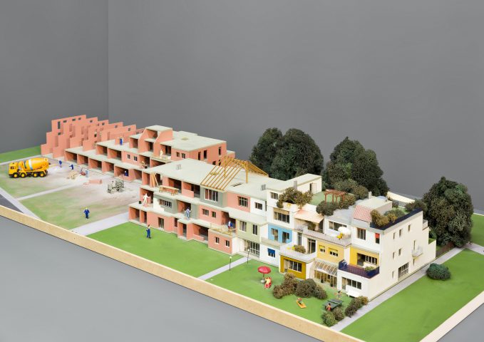 a Model of terraced houses