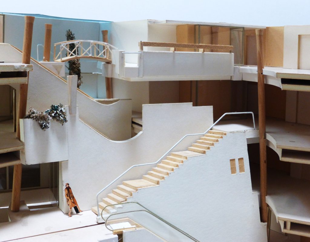 Architectural model with stairs