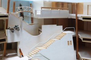 Architectural model with stairs